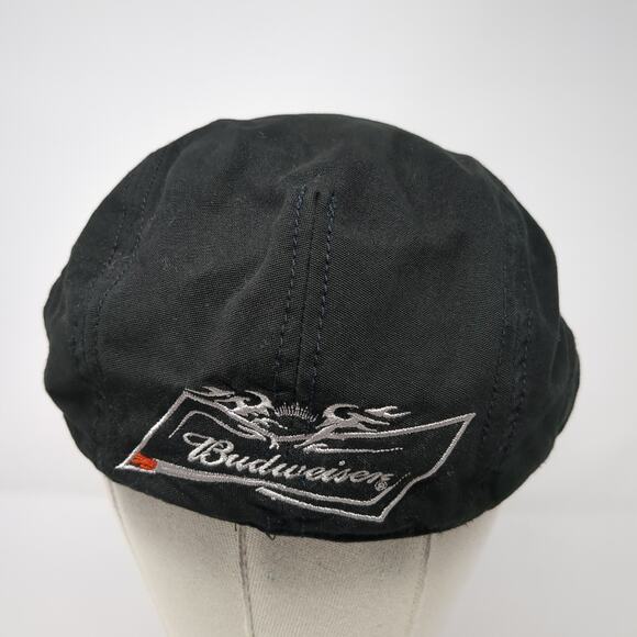 Anheuser-Busch Budweiser Flat Cap Black One Size Solid Embroidered - Picture 6 of 10